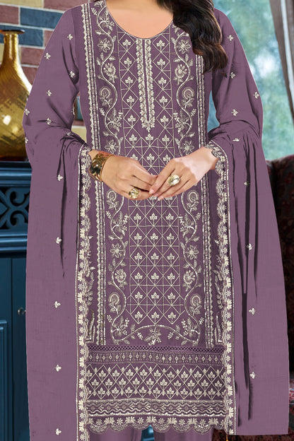 SHAFNUFAB Women's Georgette Ethnic Wear for WomenSemi Stitched sarara Suit  SF311433
