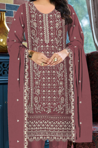 SHAFNUFAB Women's Georgette Ethnic Wear for WomenSemi Stitched sarara Suit  SF311434