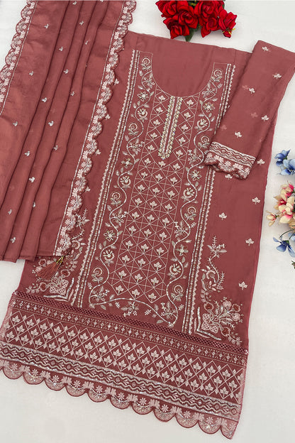 SHAFNUFAB Women's Georgette Ethnic Wear for WomenSemi Stitched sarara Suit  SF311434