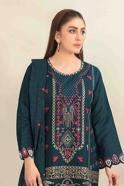 SHAFNUFAB Women's Georgette Ethnic Wear for WomenSemi Stitched sarara Suit Pakistani Suit  SF311438