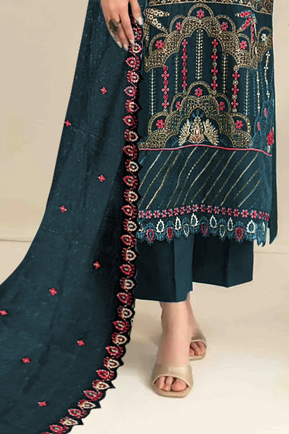 SHAFNUFAB Women's Georgette Ethnic Wear for WomenSemi Stitched sarara Suit Pakistani Suit  SF311438