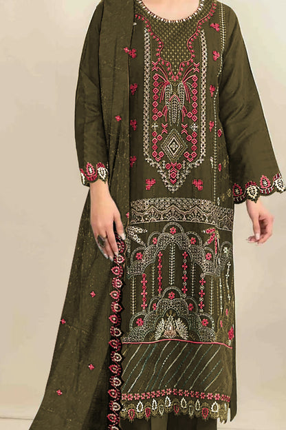 SHAFNUFAB Women's Georgette Ethnic Wear for WomenSemi Stitched sarara Suit Pakistani Suit  SF311439