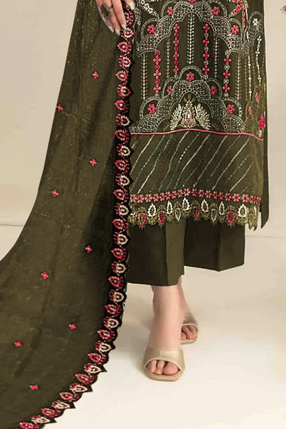 SHAFNUFAB Women's Georgette Ethnic Wear for WomenSemi Stitched sarara Suit Pakistani Suit  SF311439