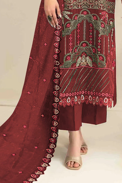 SHAFNUFAB Women's Georgette Ethnic Wear for WomenSemi Stitched sarara Suit Pakistani Suit  SF311440
