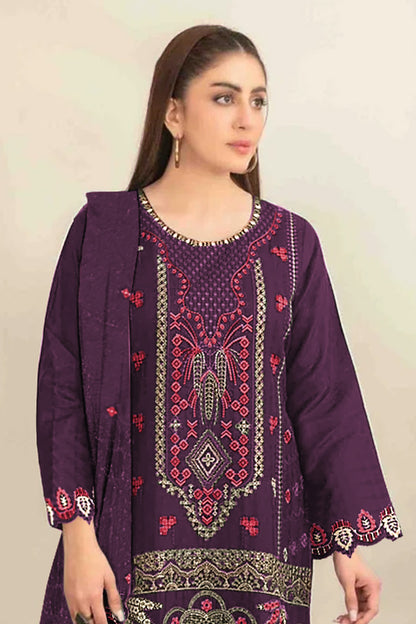 SHAFNUFAB Women's Georgette Ethnic Wear for WomenSemi Stitched sarara Suit Pakistani Suit  SF311441