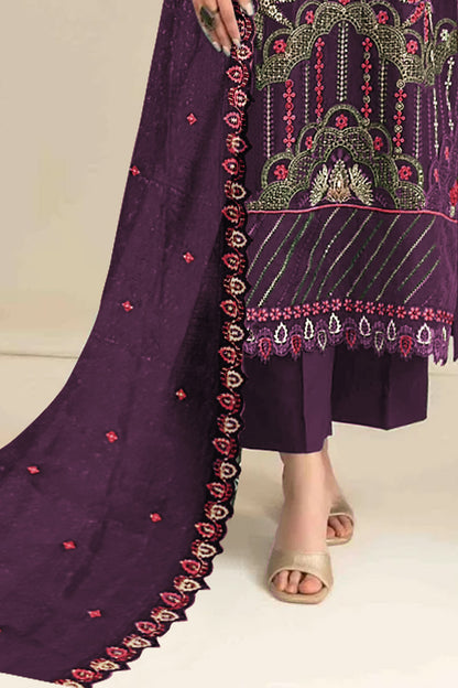 SHAFNUFAB Women's Georgette Ethnic Wear for WomenSemi Stitched sarara Suit Pakistani Suit  SF311441