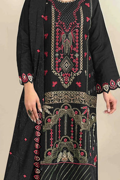 SHAFNUFAB Women's Georgette Ethnic Wear for WomenSemi Stitched sarara Suit Pakistani Suit  SF311442