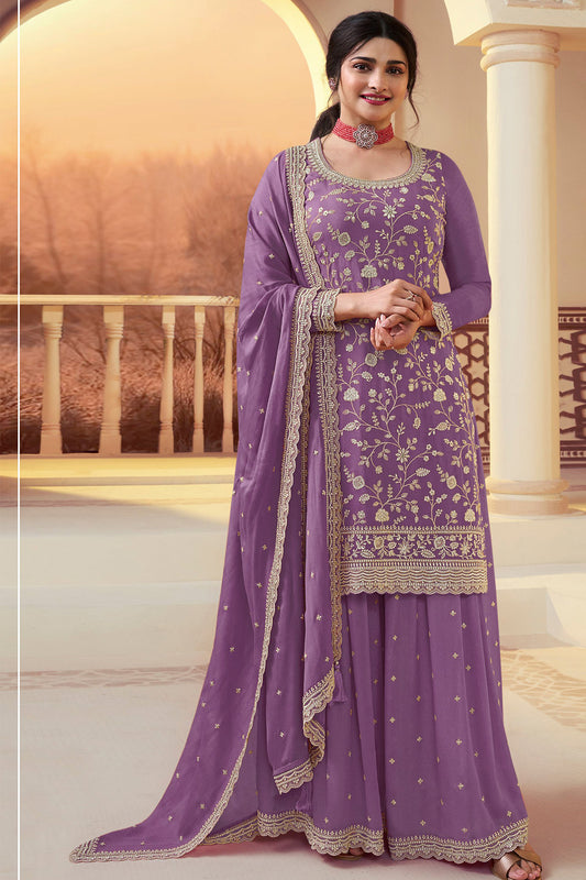 SHAFNUFAB Women's Georgette Ethnic Wear for WomenSemi Stitched sarara Suit Pakistani Suit  SF311527