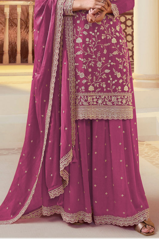 SHAFNUFAB Women's Georgette Ethnic Wear for WomenSemi Stitched sarara Suit Pakistani Suit  SF311528