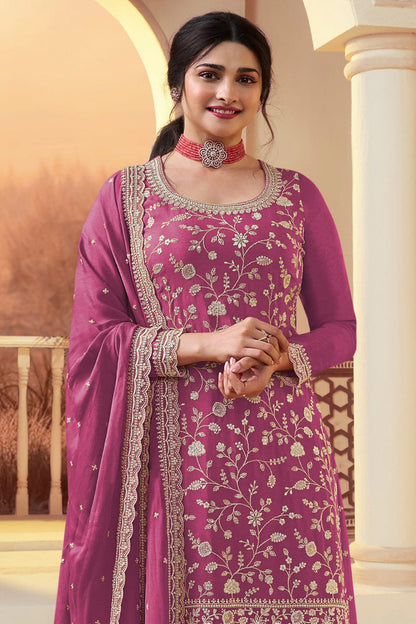 SHAFNUFAB Women's Georgette Ethnic Wear for WomenSemi Stitched sarara Suit Pakistani Suit  SF311528