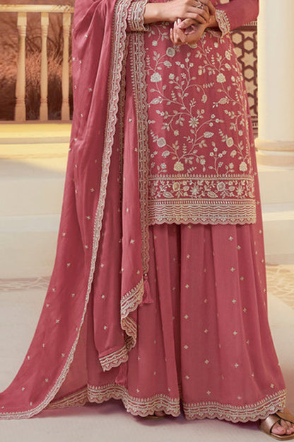 SHAFNUFAB Women's Georgette Ethnic Wear for WomenSemi Stitched sarara Suit Pakistani Suit  SF311529
