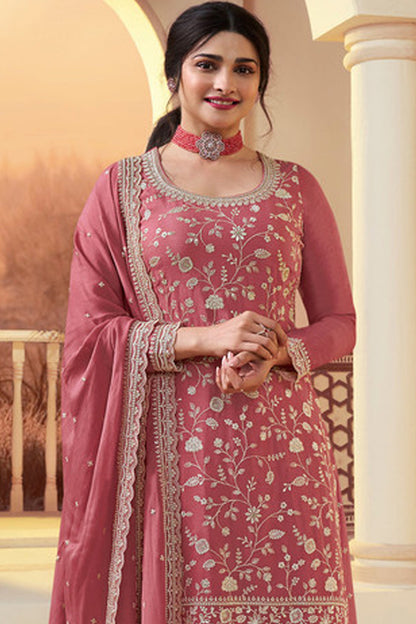 SHAFNUFAB Women's Georgette Ethnic Wear for WomenSemi Stitched sarara Suit Pakistani Suit  SF311529