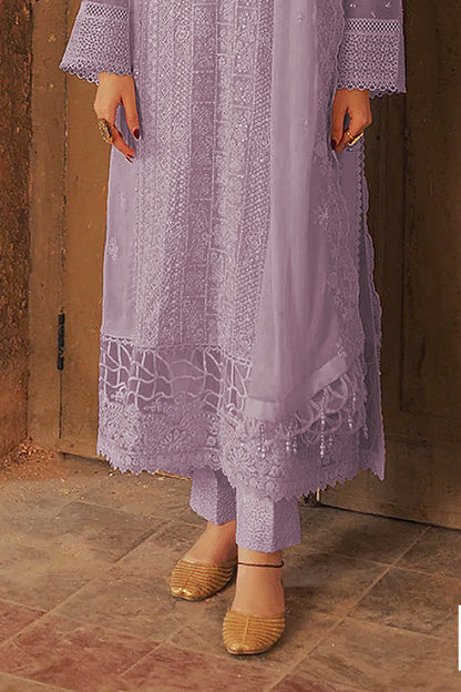 SHAFNUFAB Women's Georgette Ethnic Wear for WomenSemi Stitched PAKISTANI SUIT SF31204