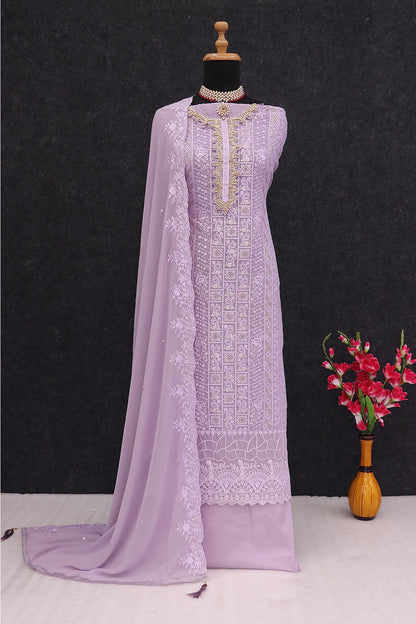 SHAFNUFAB Women's Georgette Ethnic Wear for WomenSemi Stitched PAKISTANI SUIT SF31204