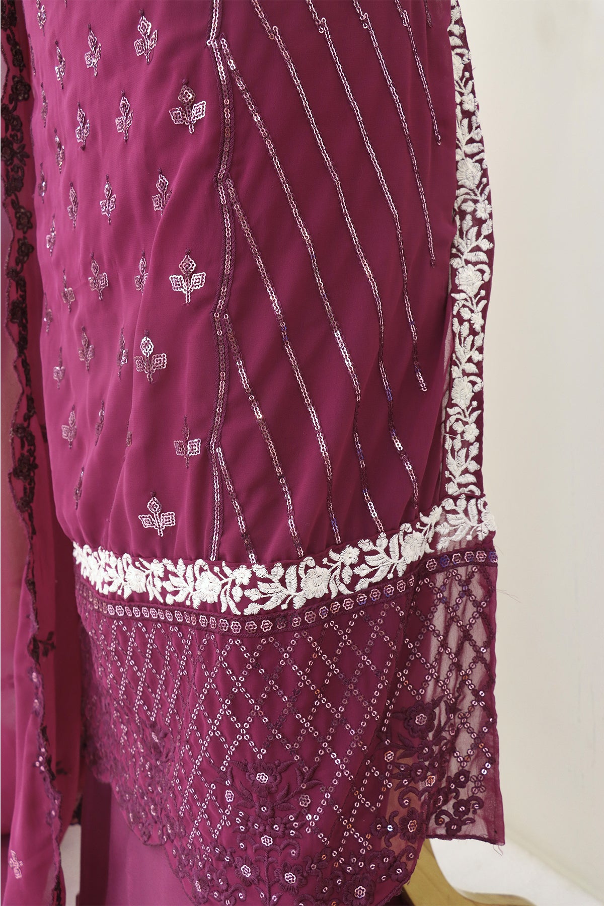 SHAFNUFAB Women's Georgette Ethnic Wear for WomenSemi Stitched PAKISTANI SUIT SF31207