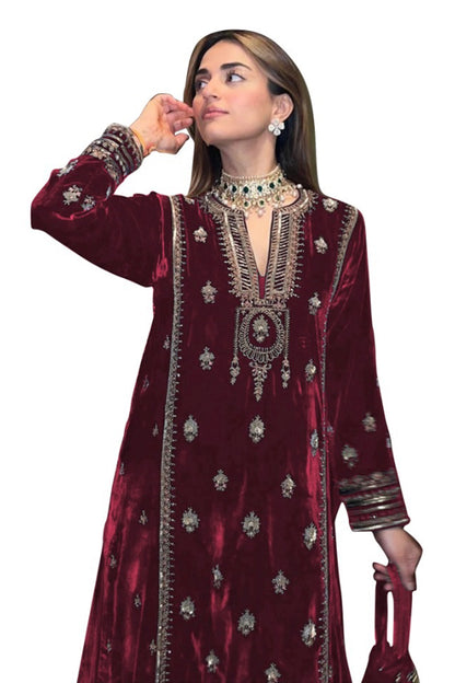 SHAFNUFAB Women's Georgette Ethnic Wear for WomenSemi Stitched PAKISTANI SUIT SF31209