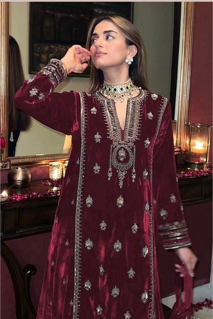 SHAFNUFAB Women's Georgette Ethnic Wear for WomenSemi Stitched PAKISTANI SUIT SF31209
