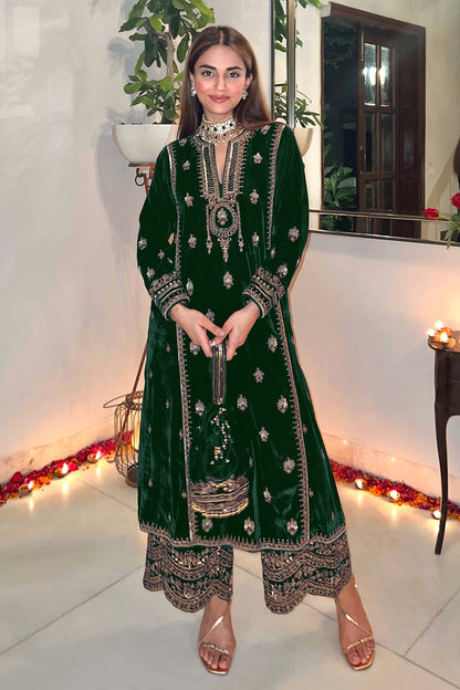 SHAFNUFAB Women's Georgette Ethnic Wear for WomenSemi Stitched PAKISTANI SUIT SF31210