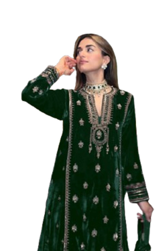 SHAFNUFAB Women's Georgette Ethnic Wear for WomenSemi Stitched PAKISTANI SUIT SF31210