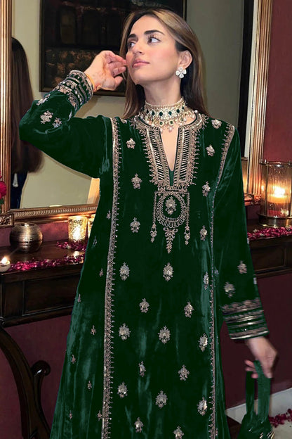 SHAFNUFAB Women's Georgette Ethnic Wear for WomenSemi Stitched PAKISTANI SUIT SF31210