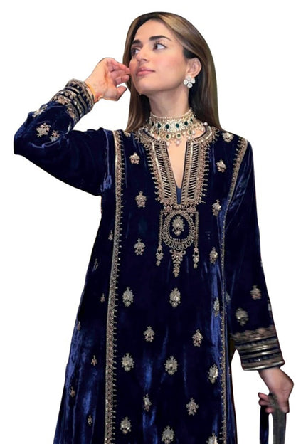 SHAFNUFAB Women's Georgette Ethnic Wear for WomenSemi Stitched PAKISTANI SUIT SF31211