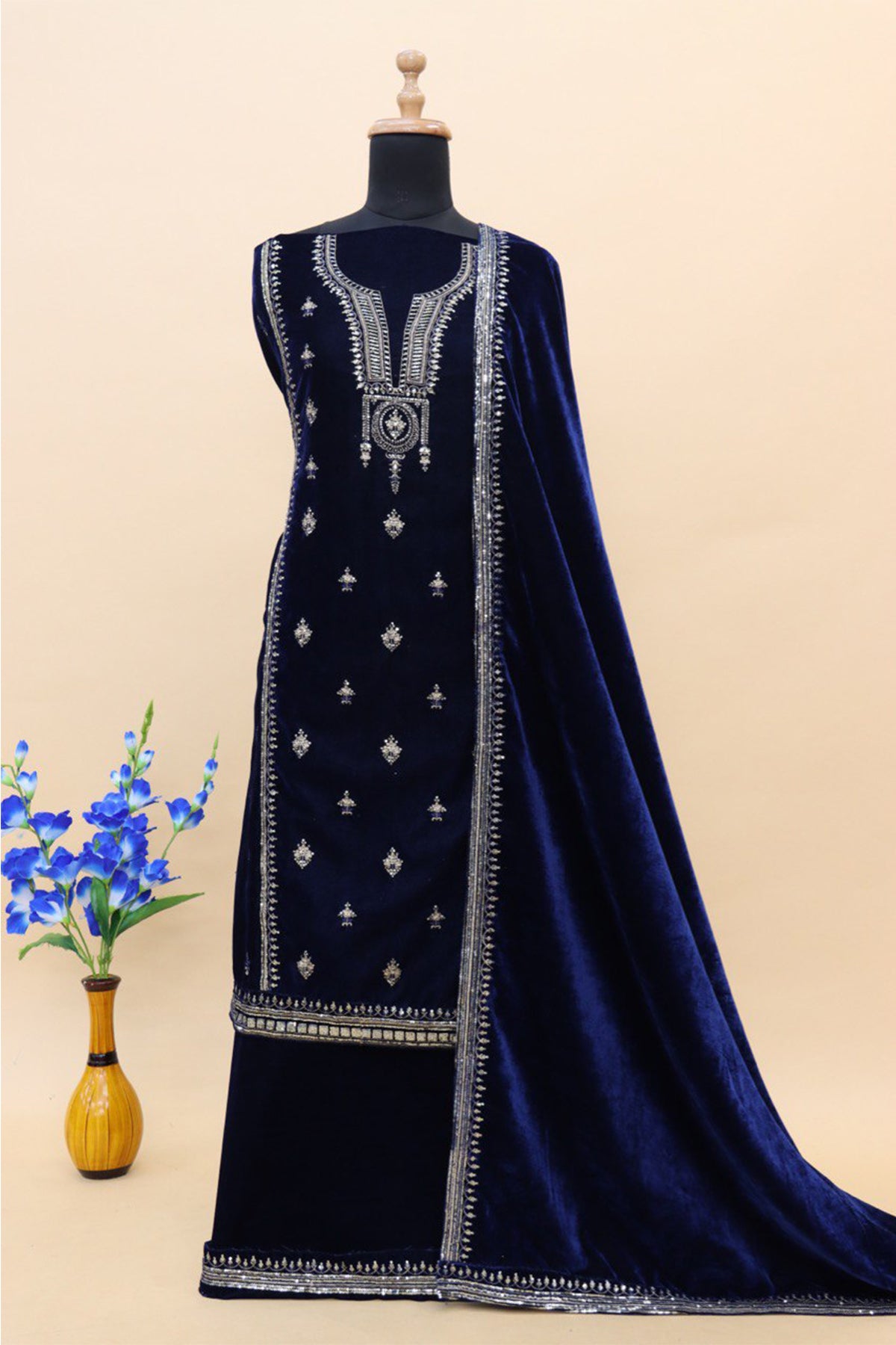 SHAFNUFAB Women's Georgette Ethnic Wear for WomenSemi Stitched PAKISTANI SUIT SF31211