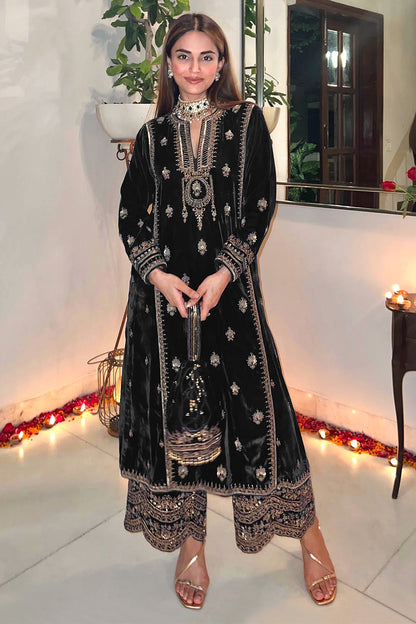 SHAFNUFAB Women's Georgette Ethnic Wear for WomenSemi Stitched PAKISTANI SUIT SF31213