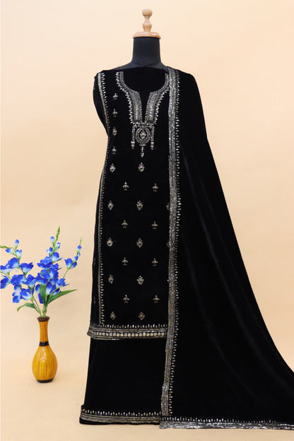 SHAFNUFAB Women's Georgette Ethnic Wear for WomenSemi Stitched PAKISTANI SUIT SF31213