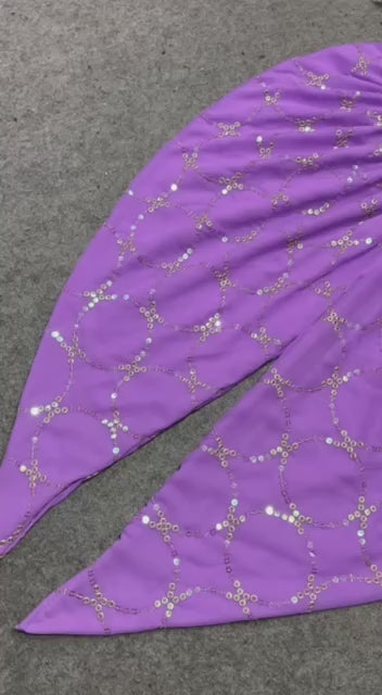 SHAFNUFAB WOMEN'S Georgette Stiched Suit (SF25111 Purple Free-Size )