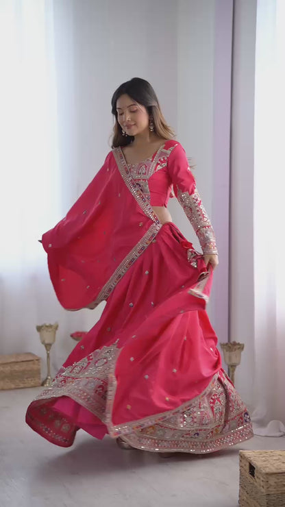 SHAFNUFAB Women's Georgette Ethnic Wear for WomenSemi StitchedSalwarSuit  SF201528