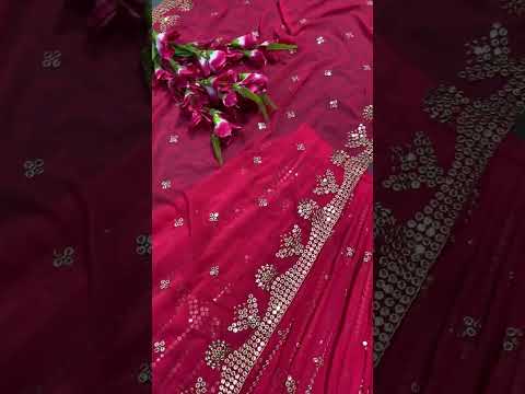SHAFNUFAB Women Georgette Semi Stitched lehengacholi SF201348  Diwali Outfit Embroidered lehengacholi Set Red  Colour Indian Heavy Lehenga
