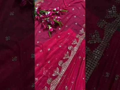 SHAFNUFAB Women Georgette Semi Stitched lehengacholi SF201348  Diwali Outfit Embroidered lehengacholi Set Red  Colour Indian Heavy Lehenga
