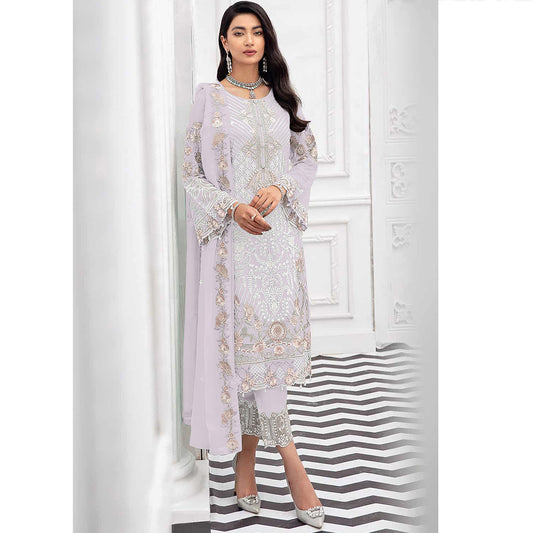 Shafnufab Charizma Georgette Pakistani Suits Collection In Purple Colour