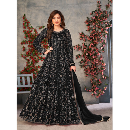 Shafnufab Pakistani Georgette Embroidery WorkPink Designer Suit