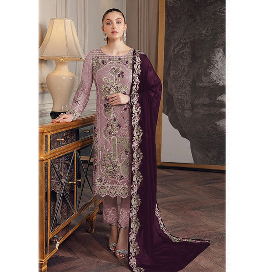 Shafnufab  Georgette Pakistani Suits Collection In Purple Colour