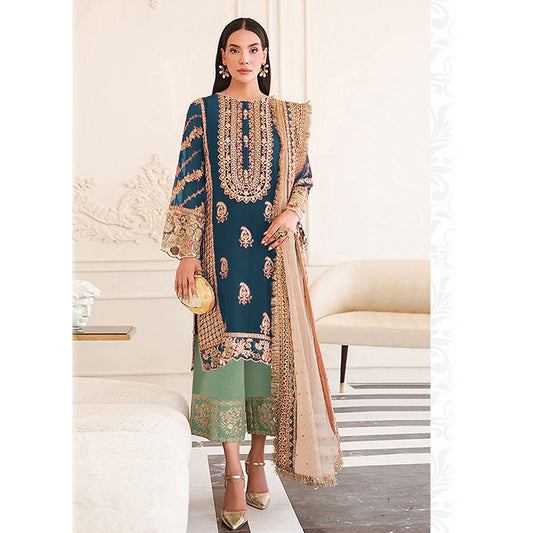 Shafnufab  Organza  Pakistani Suit  Collection In Tourquise Colour