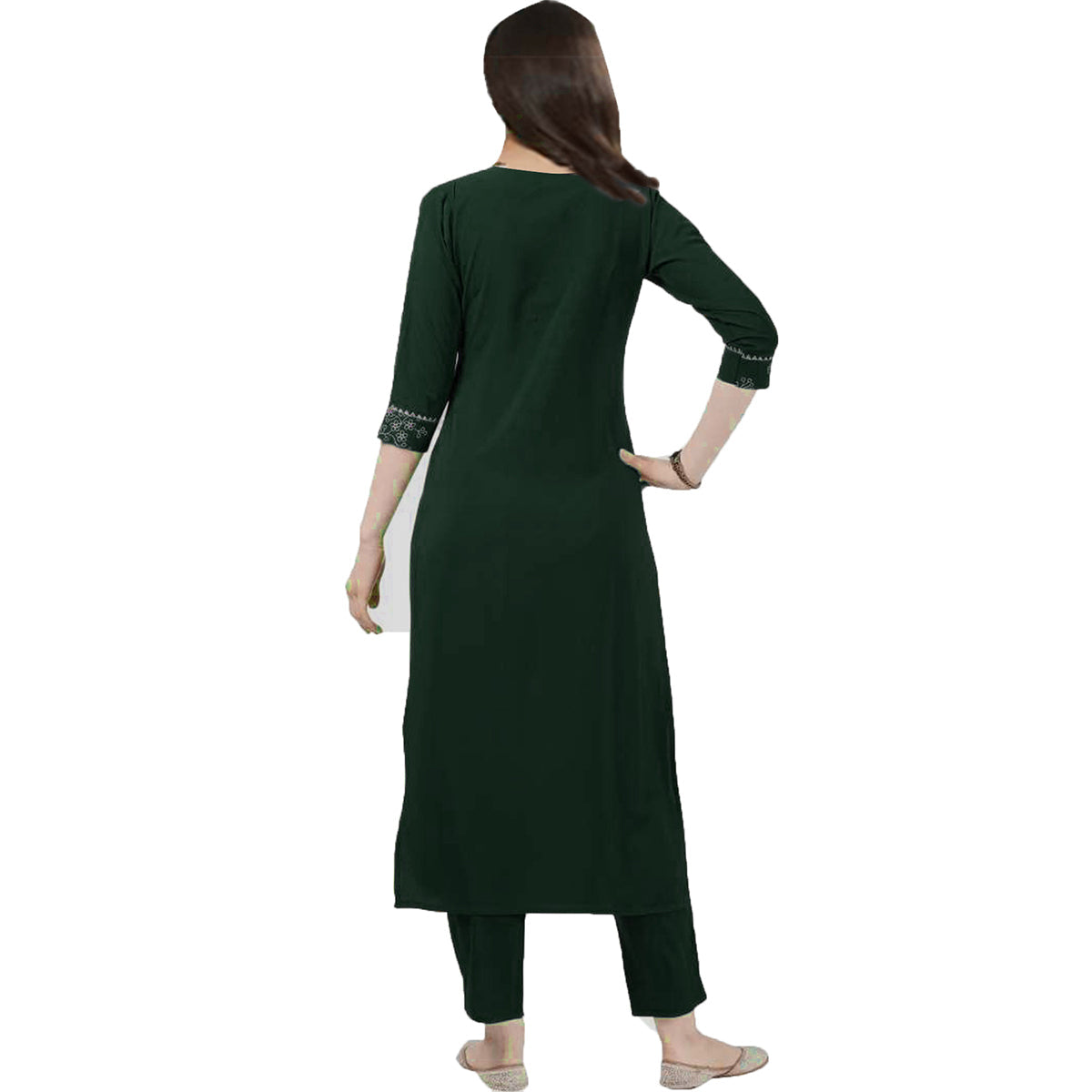 Shafnufab Green Party Wear Designer Heavy Georgette Straight Salwar Suit