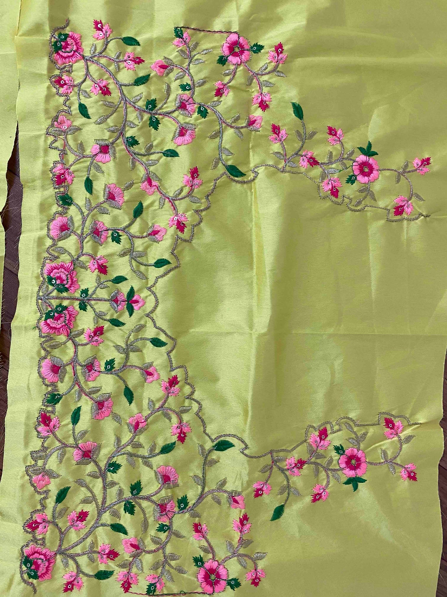 Shafnufab Women's Satin Silk Semi Stitched Lehenga Choli  In  Yellow  Colour SF21831