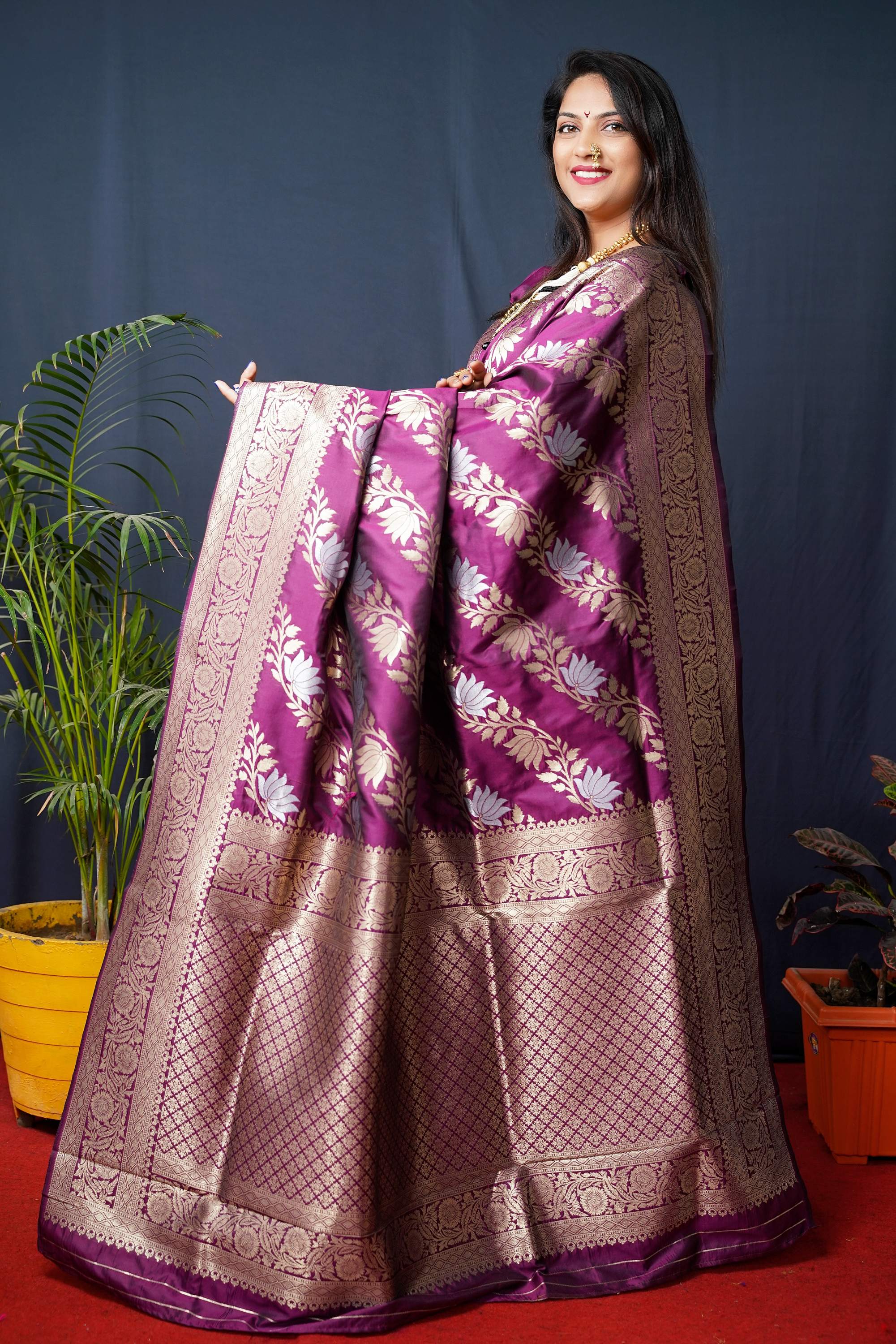 Purple Colour Kona Silk By Rajtex Wedding Saree Catalog 298003 - The Ethnic  World