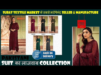 Shafnufab Maroon Wedding Reception Wear Heavy Embroidery Work Trouser Pant
